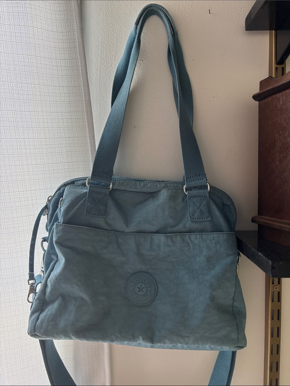 Kipling Slate Blue Nylon Shoulder Bag